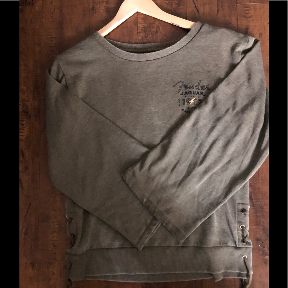 Lucky Brand side eyelet Top Bell sleeve